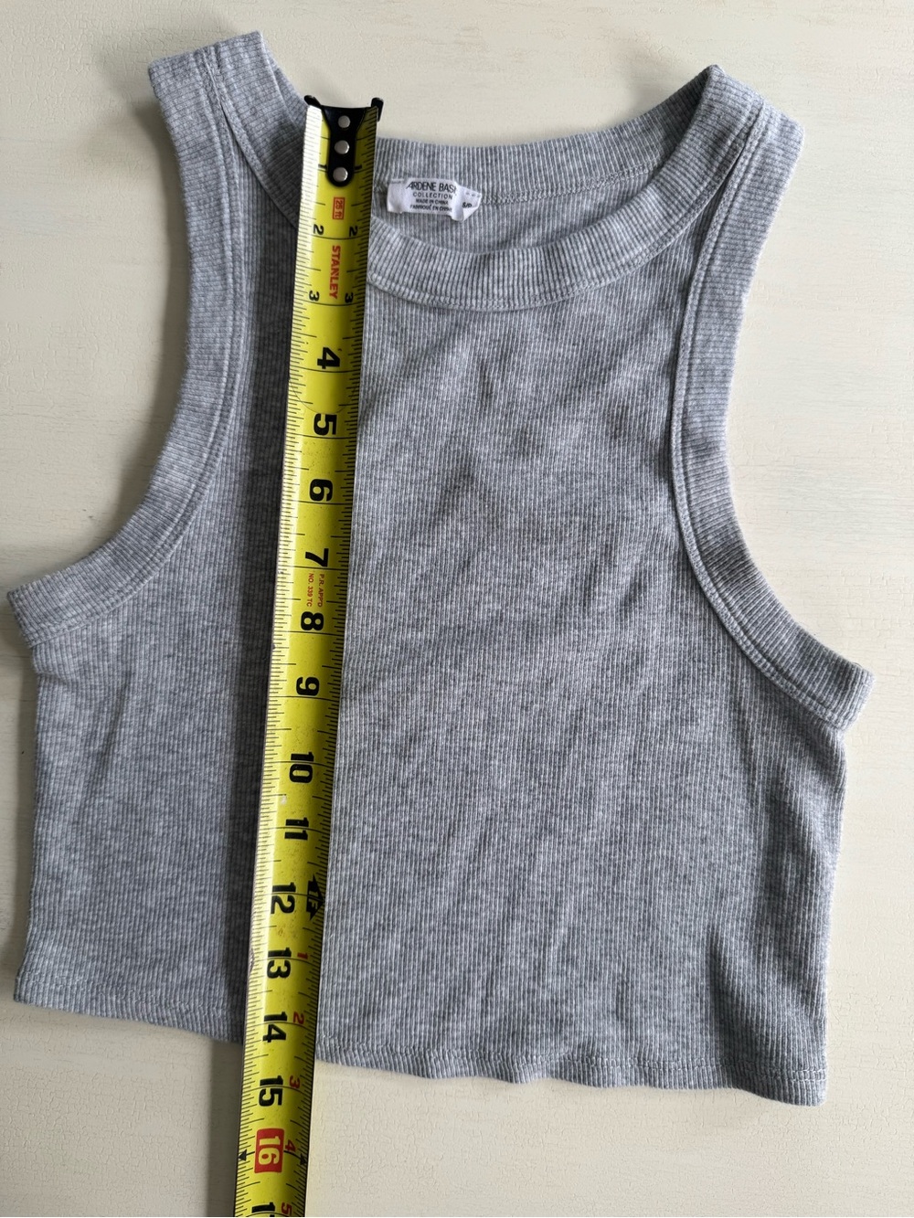 Ardene Gray Ribbed Cropped Tank - Picture 5 of 8